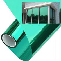 pelicula controle solar insulfilm VERDE ESPELHADO 75cm x 2 metros