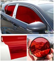 pelicula controle solar insulfilm vermelho espelhado 75cm x 1 metro - WORLDFILM
