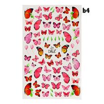 Pelicula de borboletas adesivo para unhas b4