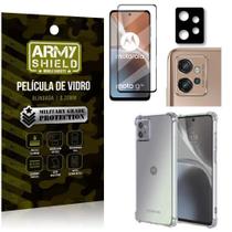 Película de Câmera Moto G32 + Capa + Película 3D - Army