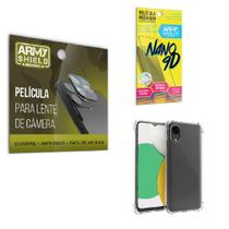 Película de Camêra Samsung A03 Core Com Película de Cerâmica 9D e Capinha Anti Shock - Armyshield