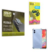 Película de Camêra Samsung A04 E Com Película de Cerâmica 9D e Capinha Anti Shock - Armyshield