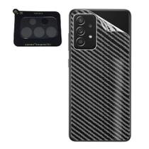 Pelicula de Camera Traseira + Skin Verso Fibra de Carbono para Samsung Galaxy A73 5G - JV ACESSORIOS