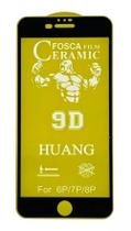 Película De Cerâmica 9D Fosca Cobre Toda Tela Para iPhone 6 Plus / 7 Plus / 8 Plus Preto - HUANG