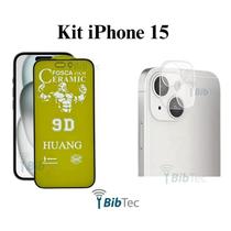 Película de Cerâmica Fosca + Película de Câmera Traseira para Iphone 15 Película de Cerâmica Fosca + Película de Câmera Traseira para Iphone 15