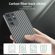 Película De Fibra De Carbono Verso Traseira Compatível Samsung Galaxy S22 Ultra 6.8