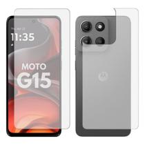 Pelicula De Hidrogel Frente Verso Compatível Para Motorola Moto G15 Pelicula De Hidrogel Frente Verso Compatível Para Motorola Moto G15