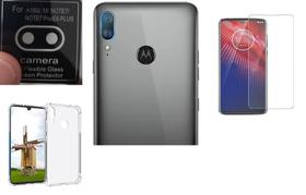 Película De Nano Gel Motorola Moto E6 Plus + Película Da Lente + Capa Reforçada - DV ACESSORIOS