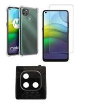 Película De Nano Gel Motorola Moto G9 Power + Película Da Lente Câmera + Capa Reforçada
