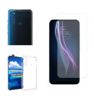 Película De Nano Gel Motorola Moto One Fusion+ Plus (64MP) + Película Da Lente + Capa Reforçada