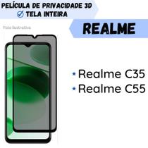 Película de Privacidade 3D Para REALMEC35 C55 Todos Modelos Anti Spy - PELÍCULA para celular