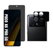 Película de Privacidade 3D + Película de Câmera Para Xiaomi Poco X6 Pro