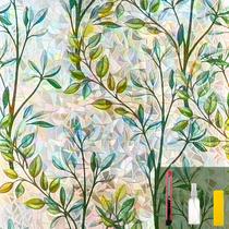 Película de privacidade para janelas INEFARO Elegant Leaves Stain Glass