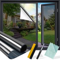 Película de privacidade para janelas Niviy One Way Black Silver 90x300cm