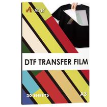 Película de transferência DTF A-SUB A3 com 30 folhas, dupla face fosca Película de transferência DTF A-SUB A3 com 30 folhas, dupla face fosca