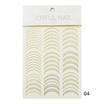 Película de unhas metalizada dourada - modelo 04 joyful nail