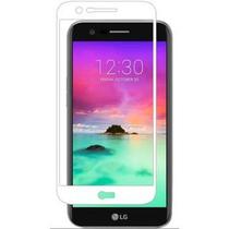 Película De Vidro 3D 5D 6D 9D Cobertura Total LG k10 2017 Branca Com Borda Protetora