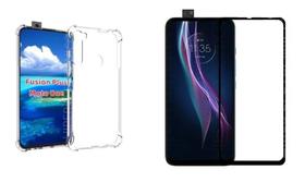 Película De Vidro 3D 5D Motorola Moto One Fusion+ Plus + Capa Reforçada - DV ACESSORIOS