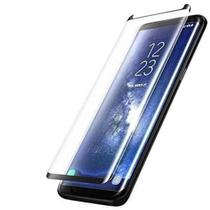 Pelicula De Vidro 3d 6d Para Samsung Galaxy S8 Tela Curva Cola Na Tela Toda - Transparente Com Borda Preta - Yellow Lens