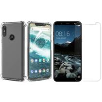 Película De Vidro 3D + Capa Antiimpacto Motorola One XT1941 Película De Vidro 3D + Capa Antiimpacto Motorola One XT1941