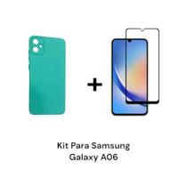 Película De Vidro 3D + Capa Case Capinha Esmeralda Para Samsung Galaxy A06