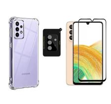 Pelicula de Vidro 3D + Pelicula de Camera Traseira + Capa Anti Impacto para Samsung Galaxy A33 5G