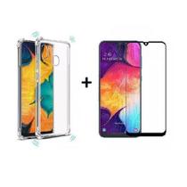 Película De Vidro 3d Samsung A20 A30 + Capa Anti Impacto Top