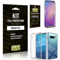 Película de Vidro 3D Samsung S10 + Capinha Anti Impacto - Armyshield