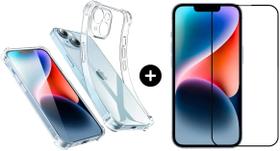 Película De Vidro 3D Tela Toda Para iPhone + Capa Capinha Case