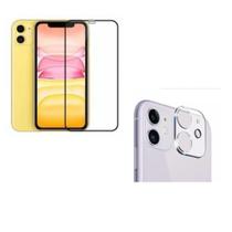 Película de Vidro 3D Tela Toda + Película Lente da Câmera compatível com iPhone 11 6.1 Polegadas