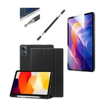 Película de Vidro + Caneta Touch de Duas Pontas + Capa Case Smart Para Tablet Xiaomi Pad 2 11.2"