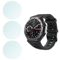 Película de Vidro Compatível Com Xiaomi Amazfit T-Rex 3 A2323 - 03 unidades Película de Vidro Compatível Com Xiaomi Amazfit T-Rex 3 A2323 - 03 unidades