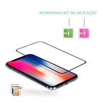 Película de Vidro Temperado Para iPhone 11 Pro / XS MAX Transparente Borda Preta Clear Resistente Cobre Tela Inteira - Malis Case