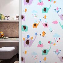 Pelicula Eletrostatica 2D 60cm x 2m Reutilizavel Facil Instalação Elefantes