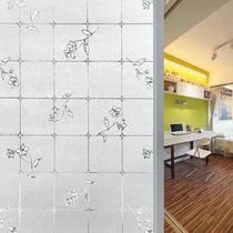 Pelicula Eletrostatica 3D 60cm x 2m Quadriculado Flores