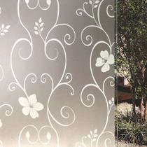 Pelicula Eletrostatica para Vidro Blindex Jateado Galhos Brancos 200x60cm Pelicula Eletrostatica para Vidro Blindex Jateado Galhos Brancos 200x60cm