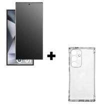 Película Fosca Privacidade + Capa Anti Impacto Para Samsung Galaxy S24 Ultra Transparente