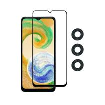 Película Frontal Vidro 3D Cobre Tela Toda + Película Câmera 3 Peças Para Samsung A14 5g