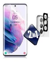 Pelicula Gel Hidrogel Frontal Para Samsung Galaxy S21 FE 5G + Película da Câmera + Capa Capinha