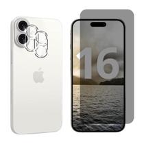 Película Gel Privativa + Pel Câmera Traseira Phone 16 / Plus