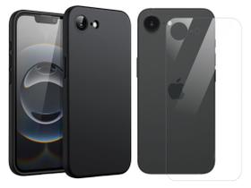 Película Hidrogel Traseira + Case Silicone P/ iPhone 16e 6.1