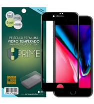 Película Hprime Vidro Temperado Iphone 8 Plus Preto ColorGlass 6D - Cobre Toda Tela