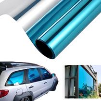Película Insulfilm Azul Espelhada 0,75x2m Carro Vidros residencial