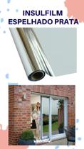 Pelicula insulfilm prata 75cm x 5 metros