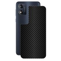 Película Moto E13 - Traseira Fibra Carbono Preta - Gshield Película Moto E13 - Traseira Fibra Carbono Preta - Gshield