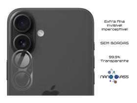 Película Nano Vidro Câmera Traseira para iPhone 16 / 16 Plus