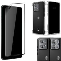 Película Para Motorola Edge 40 Neo Película da Câmera Strass e Capinha