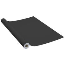 Película para móveis vidaXL Black PVC autoadesivo 196,9 x 35,4 cm