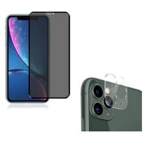 Película Privacidade 3D Tela Toda + Película Lente da Câmera para iPhone 11 Pro 5.8 Polegadas