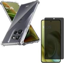 Película Privacidade Fosca para Moto G47 5G + Capa Silicone Anti Choque